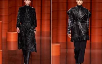 Пончо-парка, бомберы, кожаные жилеты: Hermès представили коллекцию сезона осень-зима 2021