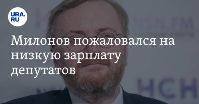 Милонов пожаловался на низкую зарплату депутатов