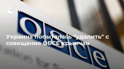 Украина попыталась "удалить" с совещания ОБСЕ крымчан