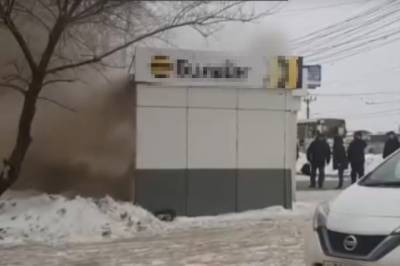 В Хабаровске сгорела точка продаж одного из операторов связи