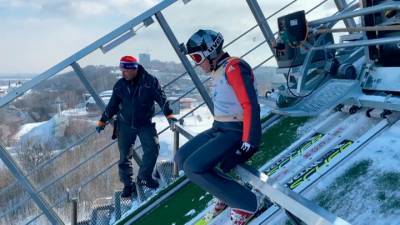 Новости на "России 24". В Нижнем Новгороде построили трамплин для прыжков на лыжах