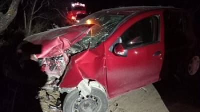 Под Судаком водитель на иномарке врезался в дерево: двое пострадавших