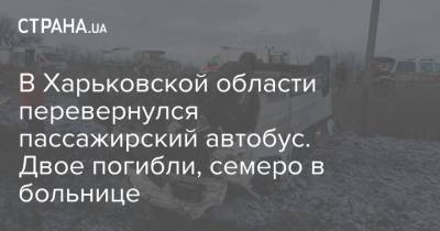 В Харьковской области перевернулся пассажирский автобус. Двое погибли, семеро в больнице