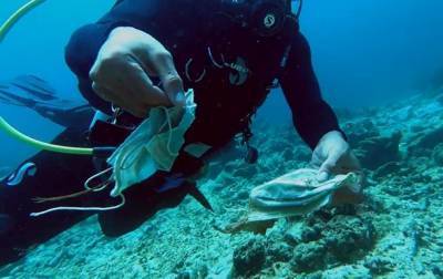 Рифы на Филиппинах загрязнены масками