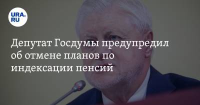 Депутат Госдумы предупредил об отмене планов по индексации пенсий