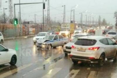 В Краснодаре произошла авария с участием машины полиции