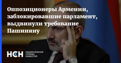 Оппозиционеры Армении, заблокировавшие парламент, выдвинули требование Пашиняну