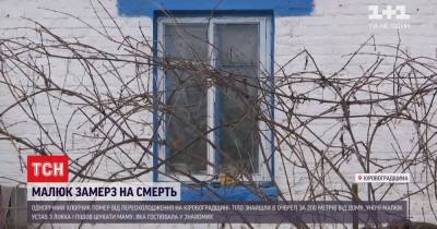 Искал маму: в Кировоградской области от переохлаждения умер годовалый мальчик