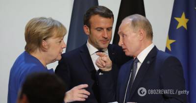 Переговоры Меркель, Макрона и Путина: призвали прекратить огонь на Донбассе