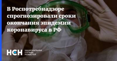 В Роспотребнадзоре спрогнозировали сроки окончания эпидемии коронавируса в РФ