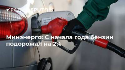 Минэнерго: С начала года бензин подорожал на 2%