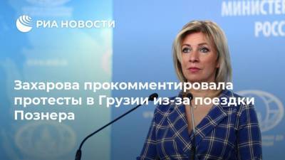 Захарова прокомментировала протесты в Грузии из-за поездки Познера