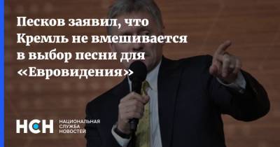 Песков заявил, что Кремль не вмешивается в выбор песни для «Евровидения»