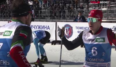 В Тюмени на чемпионате России лыжники едва не подрались на финише