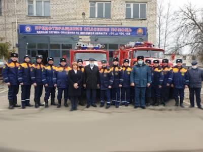 В Грязинском районе открыли новый пожарно-спасательный пост