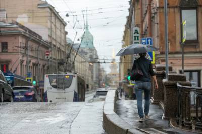 Петербуржцев в пятницу ждёт небольшой дождь