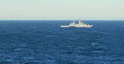 Появилось видео с иностранными военными кораблями, кружащими возле "Северного потока — 2"