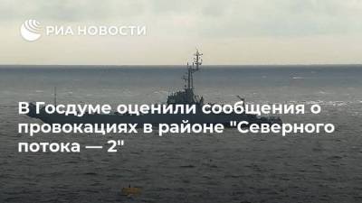 В Госдуме оценили сообщения о провокациях в районе "Северного потока — 2"