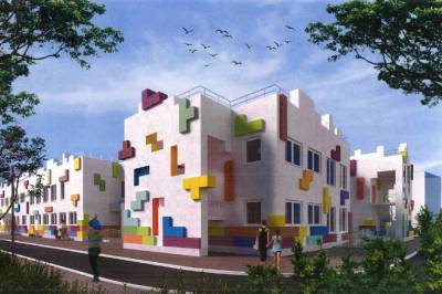 Архитектурный дизайн нового детсада в Липецке напомнит об игре «Тетрис»