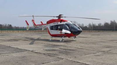 На Львовщине заступил на дежурство вертолет с медицинским модулем