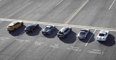Электрокар Kia EV6 объехал на "драге" суперкары Porsche, Lamborghini, Ferrari и Mercedes (видео)