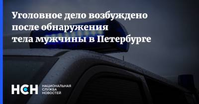 Уголовное дело возбуждено после обнаружения тела мужчины в Петербурге