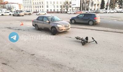 В Уфе иномарка сбила велосипедиста, нарушившего ПДД