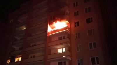 В Гродно при пожаре в многоэтажке спасен мужчина