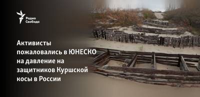 Активисты пожаловались в ЮНЕСКО на давление на защитников Куршской косы в России - svoboda.org - Калининград