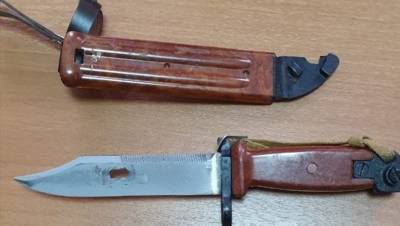 В прокуратуре Петербурга задержали дебошира со штык-ножом