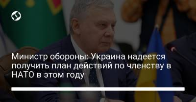 Министр обороны: Украина надеется получить план действий по членству в НАТО в этом году