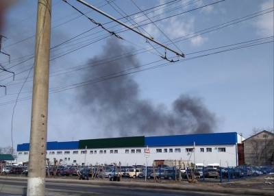 В Уфе произошел пожар в районе фанерного комбината