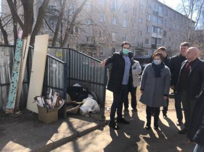 Мэр Рязани Елена Сорокина осмотрела контейнерные площадки во дворах