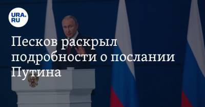Песков раскрыл подробности о послании Путина