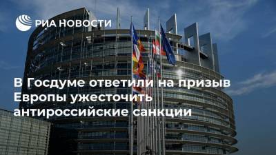 В Госдуме ответили на призыв Европы ужесточить антироссийские санкции