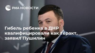 Гибель ребенка в ДНР квалифицировали как теракт, заявил Пушилин