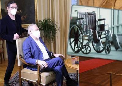 76-летний президент Чехии Милош Земан пересел в инвалидное кресло