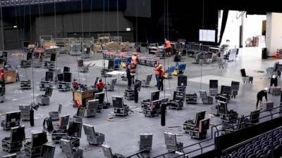 Организаторы Евровидения-2021 опубликовали видео сборки сцены для конкурса