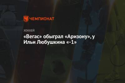 «Вегас» обыграл «Аризону», у Ильи Любушкина «-1»