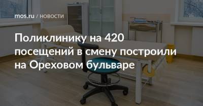 Поликлинику на 420 посещений в смену построили на Ореховом бульваре