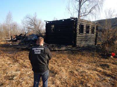 Женщина погибла в сгоревшем доме в Тверской области