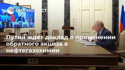 Путин ждет доклад о применении обратного акциза в нефтегазохимии