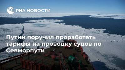 Путин поручил проработать тарифы на проводку судов по Севморпути