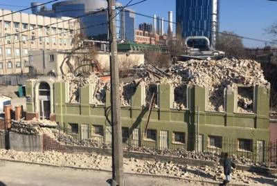 Ткаченко призывал расследовать демонтаж исторического здания Уткина в Киеве