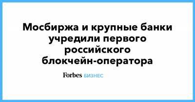Мосбиржа и крупные банки учредили первого российского блокчейн-оператора