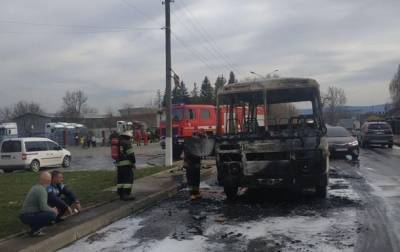 Во Львовской области сгорел автобус