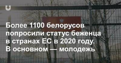 Более 1100 белорусов попросили статус беженца в странах ЕС в 2020 году. В основном — молодежь
