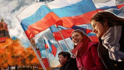 Флаг России в горсовете Славянска встретили бурными аплодисментами