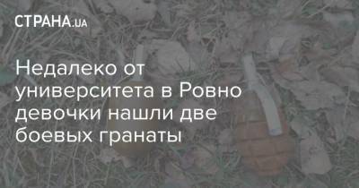 Недалеко от университета в Ровно девочки нашли две боевых гранаты - strana.ua - Киев