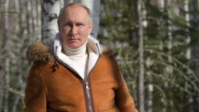 Путин не стал надевать перчатки во время посадки кедра на Аллее космонавтов в Москве